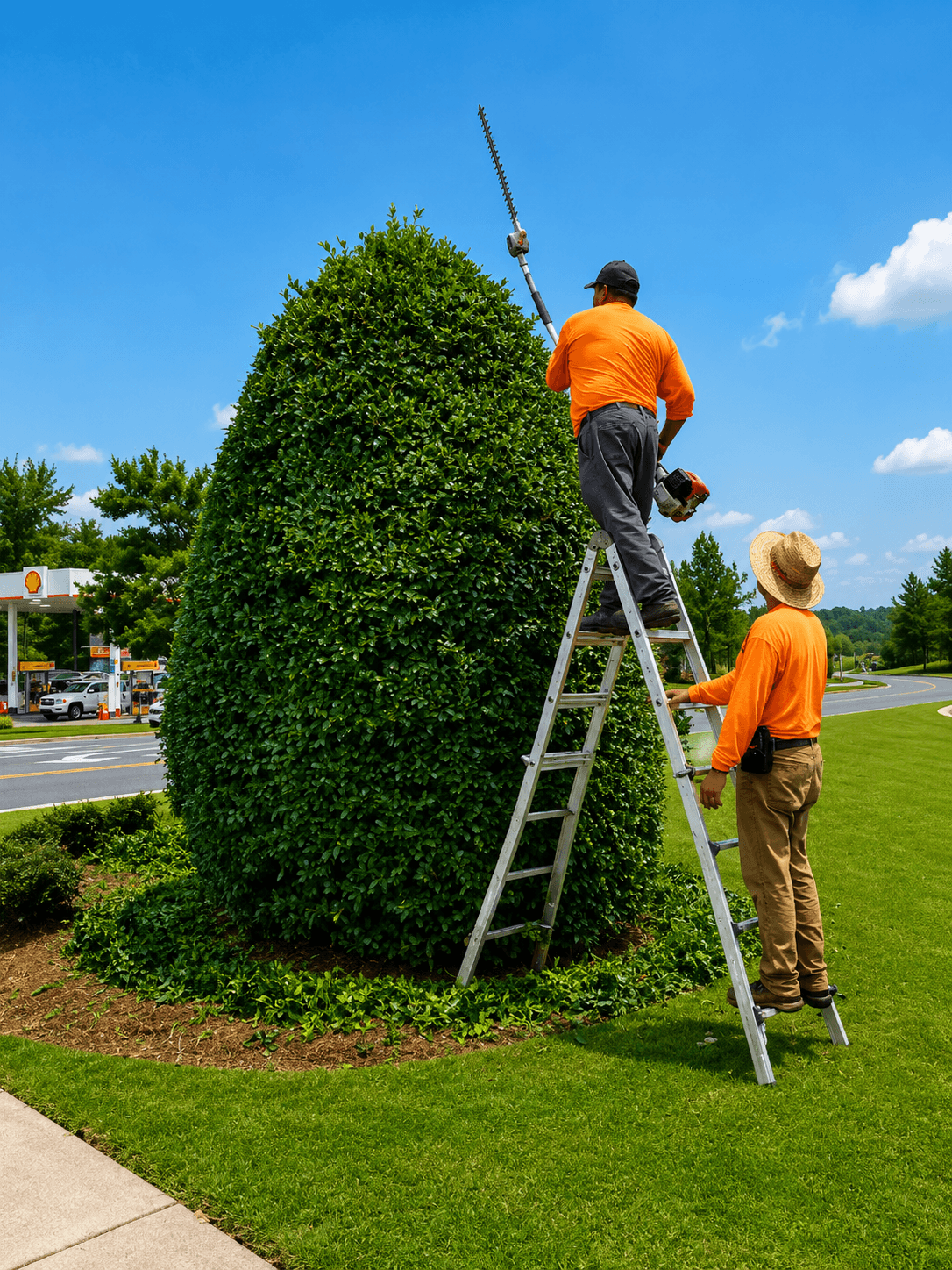 Commercial property landscaping service
